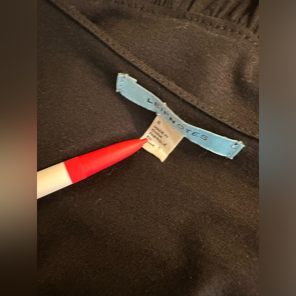 Anthro LEIFNOTES Draper Peplum VNeck Tank Top Blouse Shirt Jersey Knit Black - Picture 7 of 10